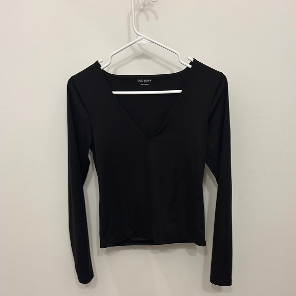 Old Navy Black Fitted Blouse